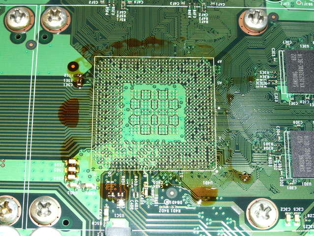 Xbox 360 GPU BGA site - Click to enlarge